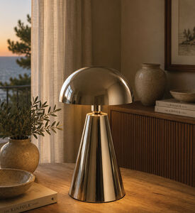 Light and Living Surrina Metal Table Lamp, 31x49-cm, Silver, Packshot View