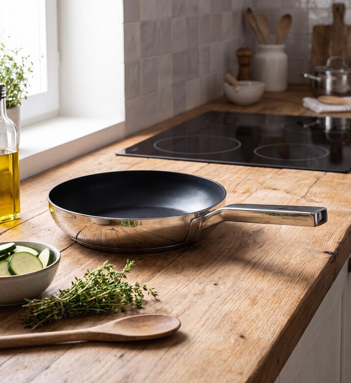 Mepra Stainless Steel Frying Pan, Model View