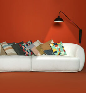 Home Deco and More Wales Four Seater Sofa 2-piece Set, White, Packshot View