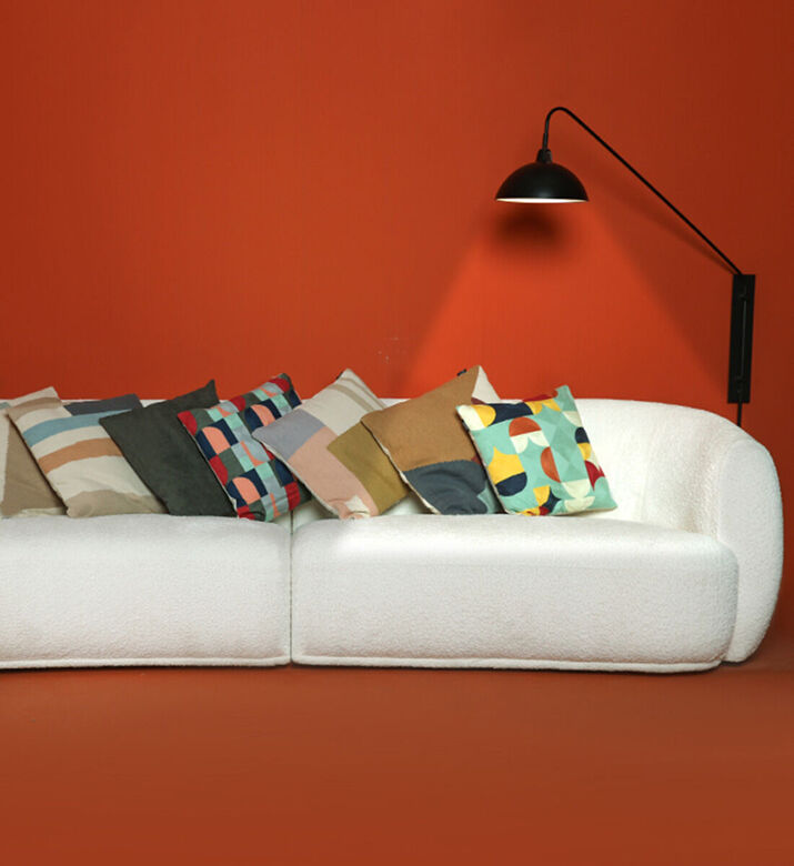 Home Deco and More Wales Four Seater Sofa 2-piece Set, White, Packshot View