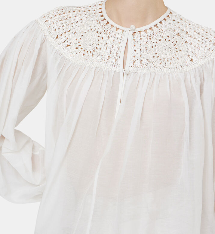 Crochet-detailed Bohemian Shirt