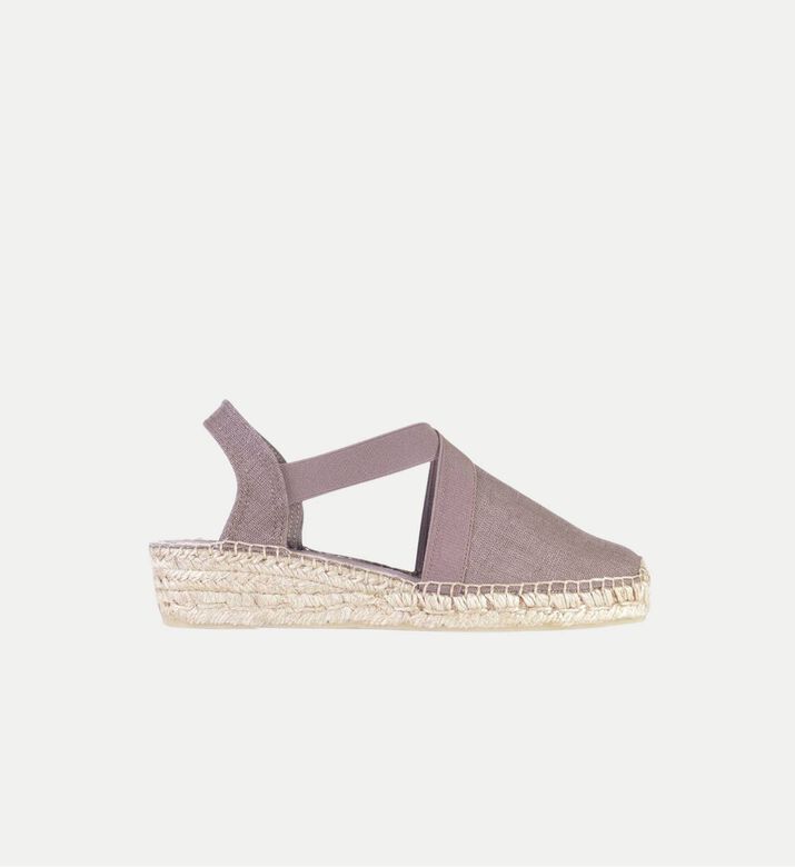 Toni Pons Verona Linen Comfort Wedge Espadrille, Taupe, Eu-39, Packshot View