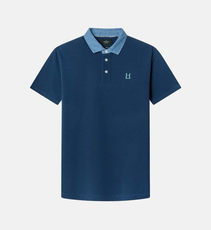 قميص بولو قصير الأكمام مطرز