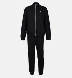 بدلة رياضية بياقة عالية برقعة لوغو