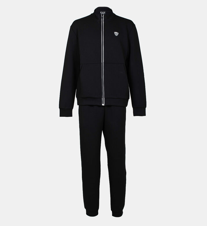 بدلة رياضية بياقة عالية برقعة لوغو