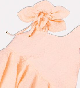 Floral-detail Ruffle Sleeveless Dress