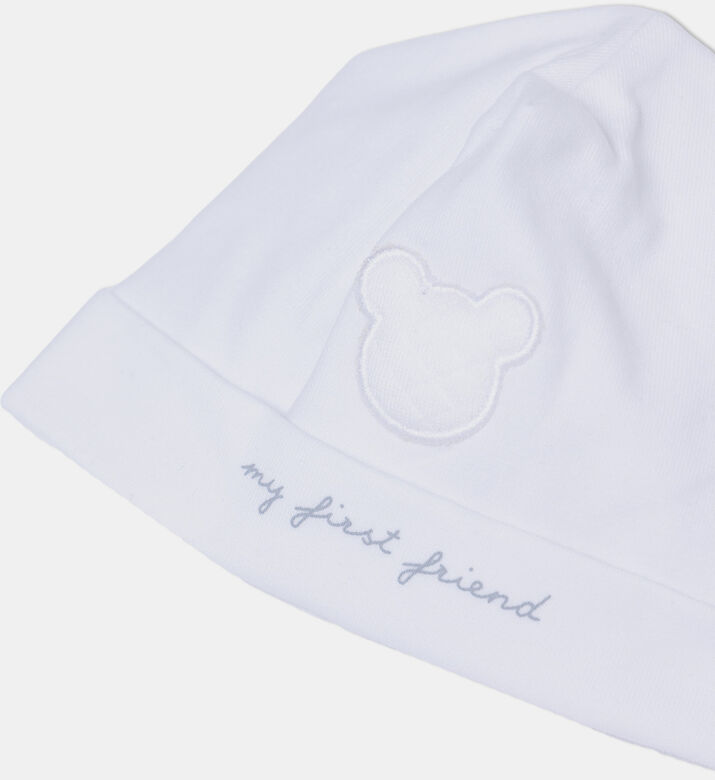 قبعة أطفال مطرزة بوجه دب