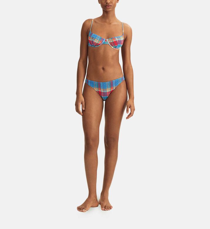 Smocked Underwire Balconette Bikini Top