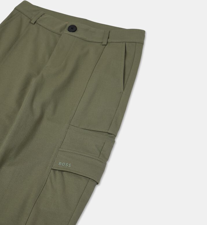 Boss Multi-pocket Regular-fit Pants, Green, 14y, Packshot View