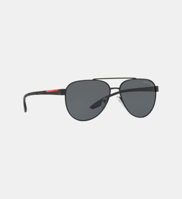 Stripe Design Pilot Frame Dark Sunglasses 58