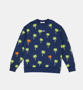 Cotton Palm Tree-print Sweatshirt Cotton Palm Tree-print Sweatshirt
