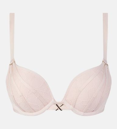 Embroidered V-neck Push-up Bra