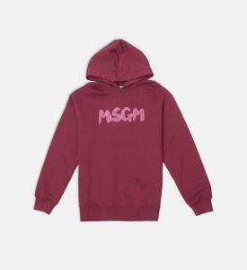 هودي طويل الأكمام بطبعة شعار