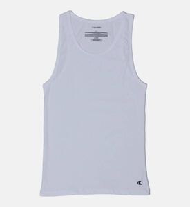 Calvin Klein Logo-embroidery 3-pack Tank Top, White, M, Packshot View