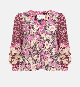 All-over Floral-print V-neck Blouse