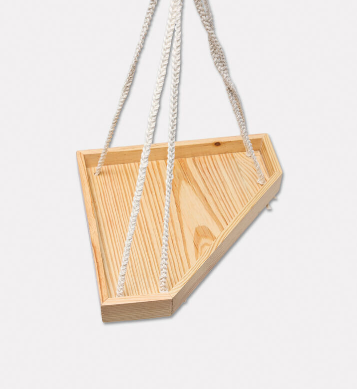 Home Deco and More Flora Mango Wood Base Pot Shelf, Packshot View