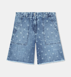 4g-pattern Denim Shorts