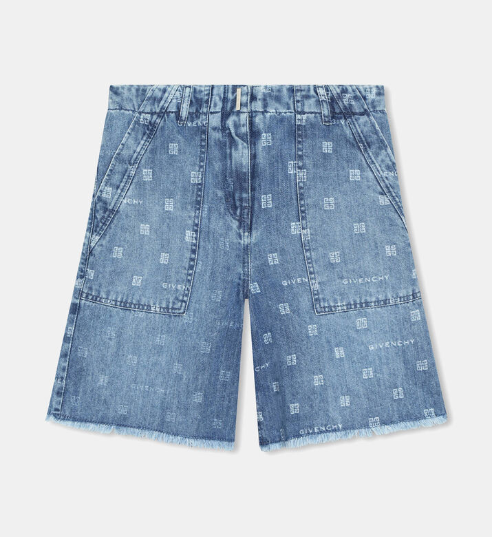 4g-pattern Denim Shorts