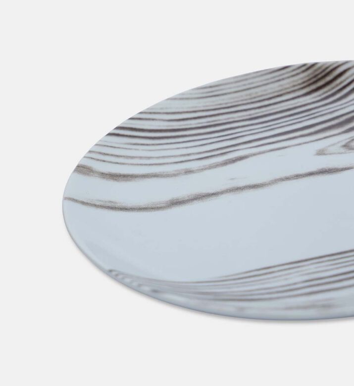 Spal Abstract Stripe Wood Desert Plate, Packshot View