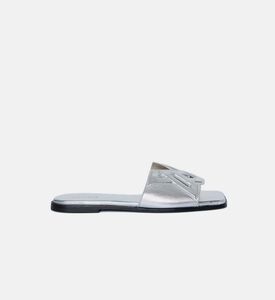 Sabot Metallic Leather Slides