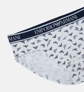 Waist Logo 3-packs Printed Briefs Set
