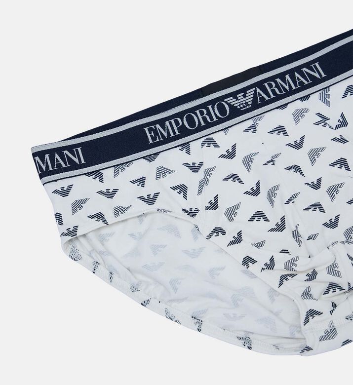 Waist Logo 3-packs Printed Briefs Set Waist Logo 3-packs Printed Briefs Set