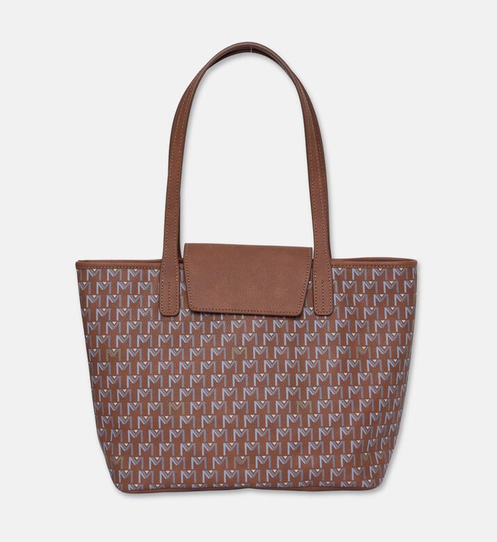 Maya.M All-over Monogram Medium Flap Tote Bag, Terracotta, Packshot View