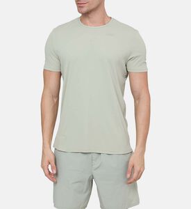 تيشيرت بأكمام قصيرة بقماش بيو ستريتش