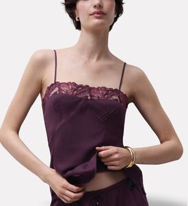 Chantelle Lace Trim Camisole Top, Model View