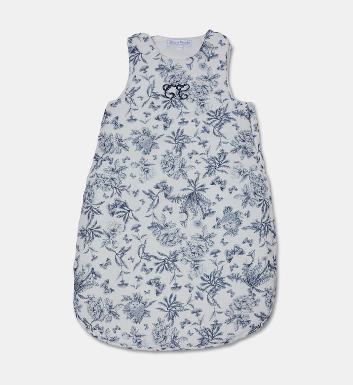 Tartine et Chocolat Toile De Jouy Blue-inspired Print Sleeping Bag, Navy, Packshot View