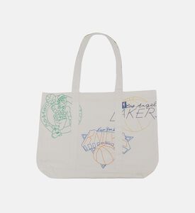 حقيبة يد مطبوعة برسومات فريق إن بي آي