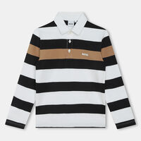 Boy Striped Long Sleeve Polo