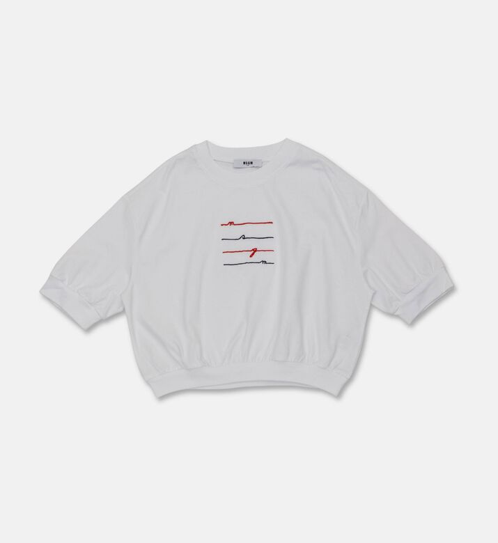 M S G M Logo-print Three-quarter T-shirt, Packshot View