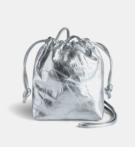 Rock To Go Creased Metallic Bucket Bag