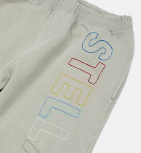 Embroidered Logo Knitted Cotton Joggers