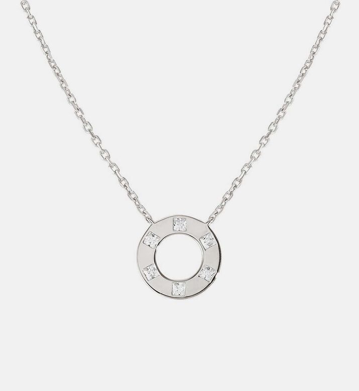 Carismatica Cubic Zirconia Round Pendant Necklace