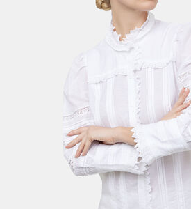 Trevy Cotton Puffy Sleeves Blouse