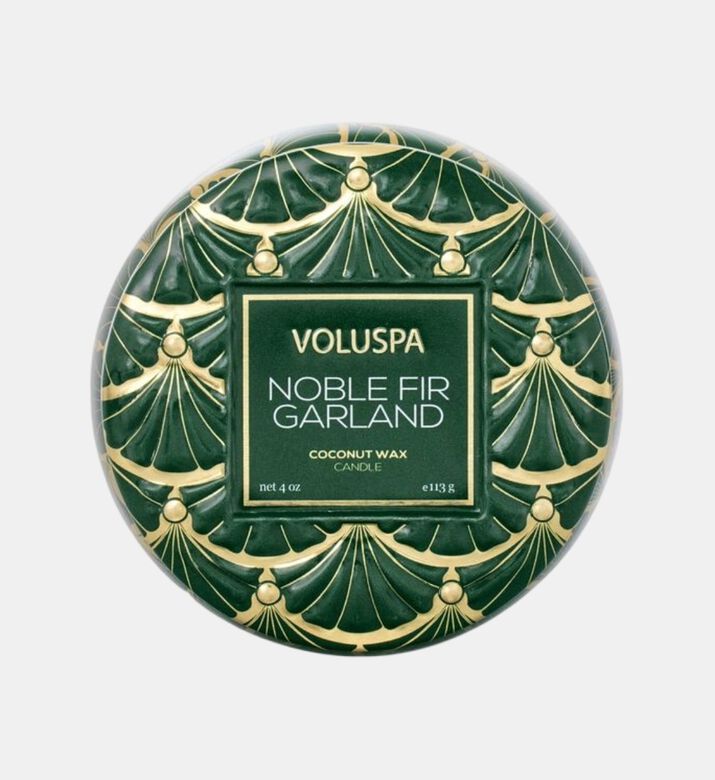 Japonica Noble Fir Garland Tin