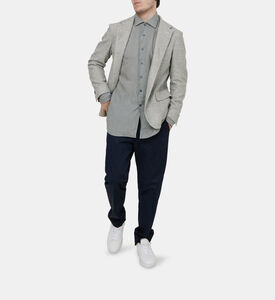 قميص كلاسيكي كتان بقصة كلاسيكية بأزرار