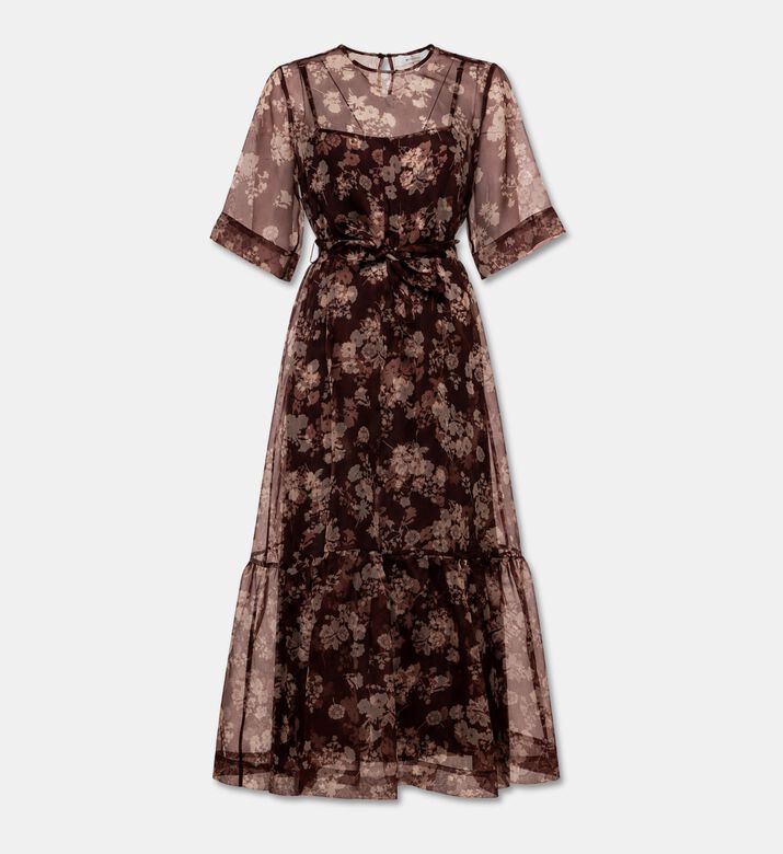 Beatrice B Floral Sheer Maxi Dress, Packshot View