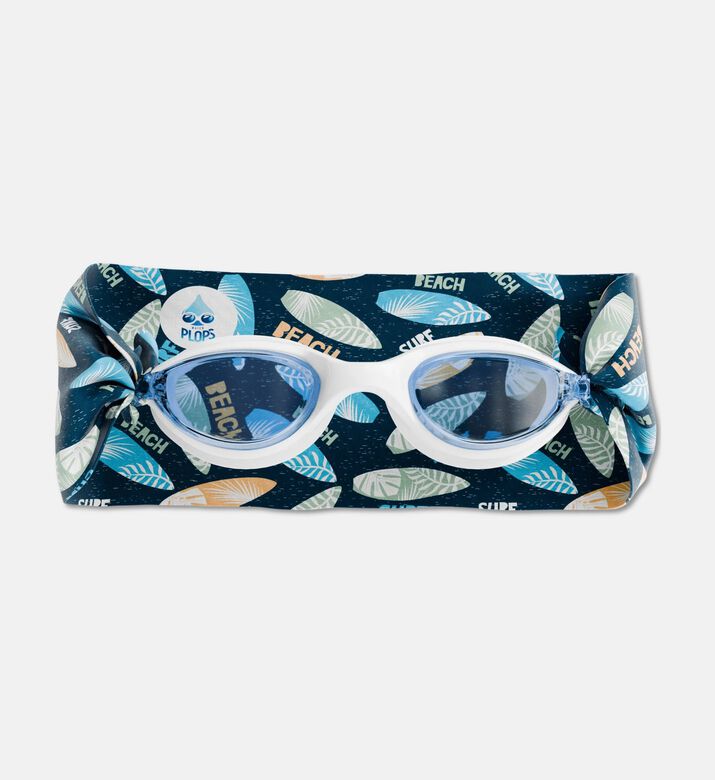 Water Plops White Junior Swimming Goggles Ultra-soft Band With Surf, Packshot View