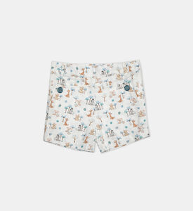 شورت دينيس قطن بخصر قابل للتعديل