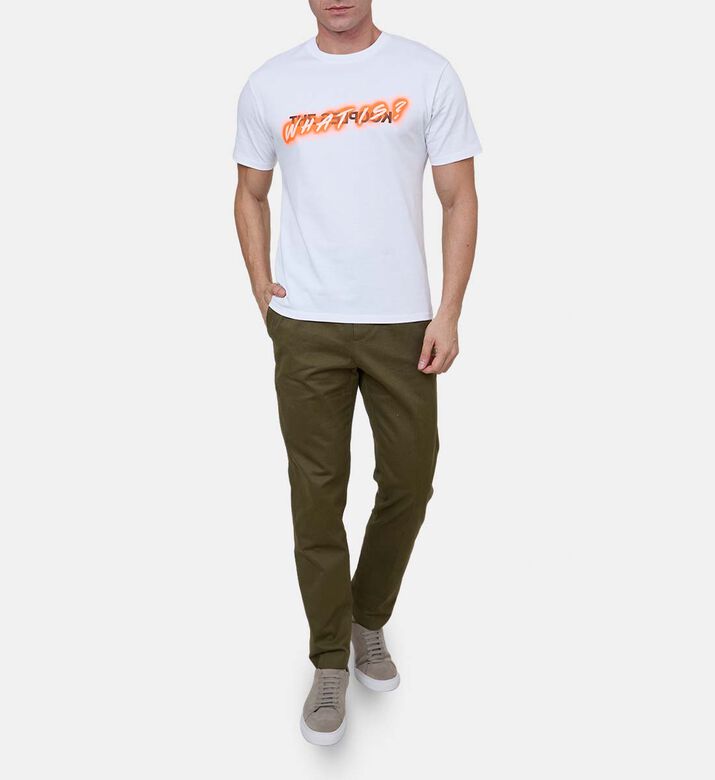 بنطال بخصر مطاطي وأرجل مستقيمة