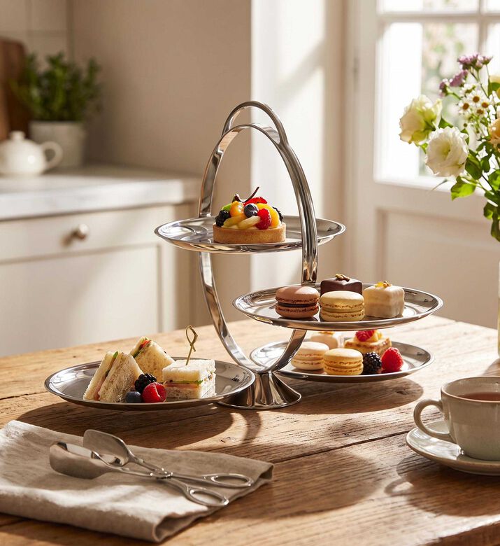 Alessi Anna Gong Folding Cake Stand, Model View