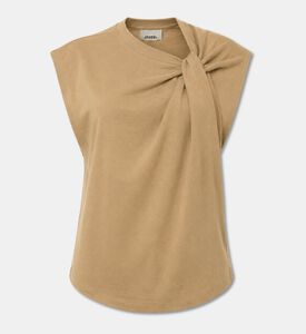 Isabel Marant Nayda Twist Shoulder Sleeveless Top, Gold, L, Packshot View