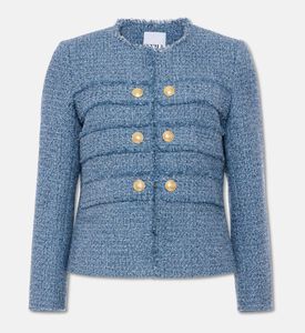 Weill Fringed Tweed Officer Jacket, Packshot View
