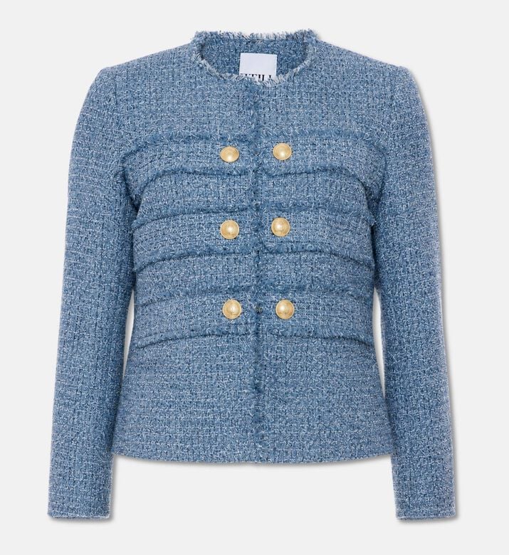 Weill Fringed Tweed Officer Jacket, Packshot View