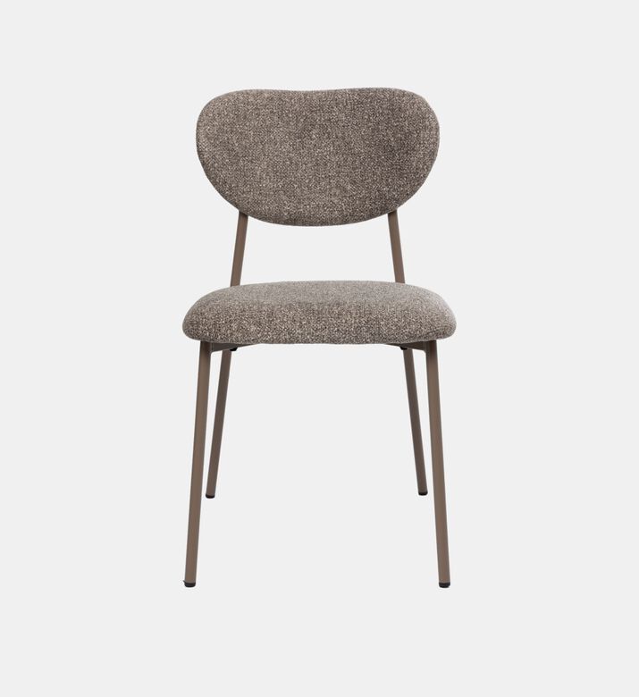 Home Deco and More Leo Padded Dining Chair, Brown, Packshot View