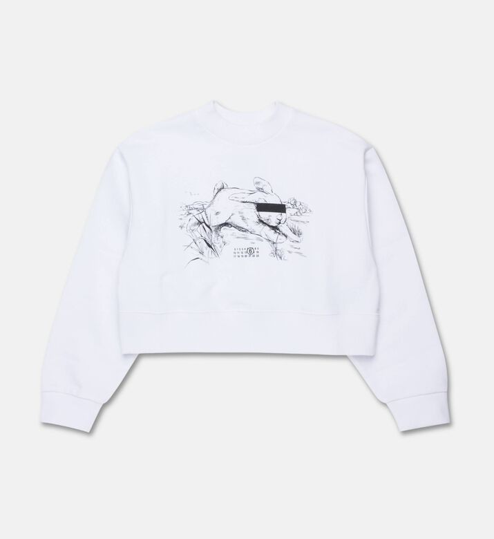 MM6 Rabbit-print Ribbed Sweatshirt, Packshot View