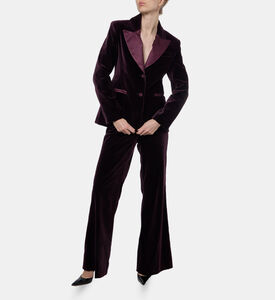 Federica Tosi Contrasting Collar Single Button Blazer, Model View